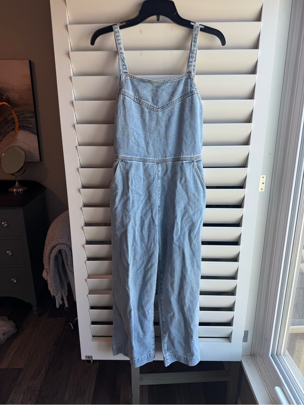PacSun Light Blue Denim Overalls Jumpsuit